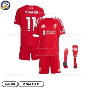 Lvr^_^pooI Home Kids Football Kit 202526 – M.SALAH 11 (With Socks)-overview